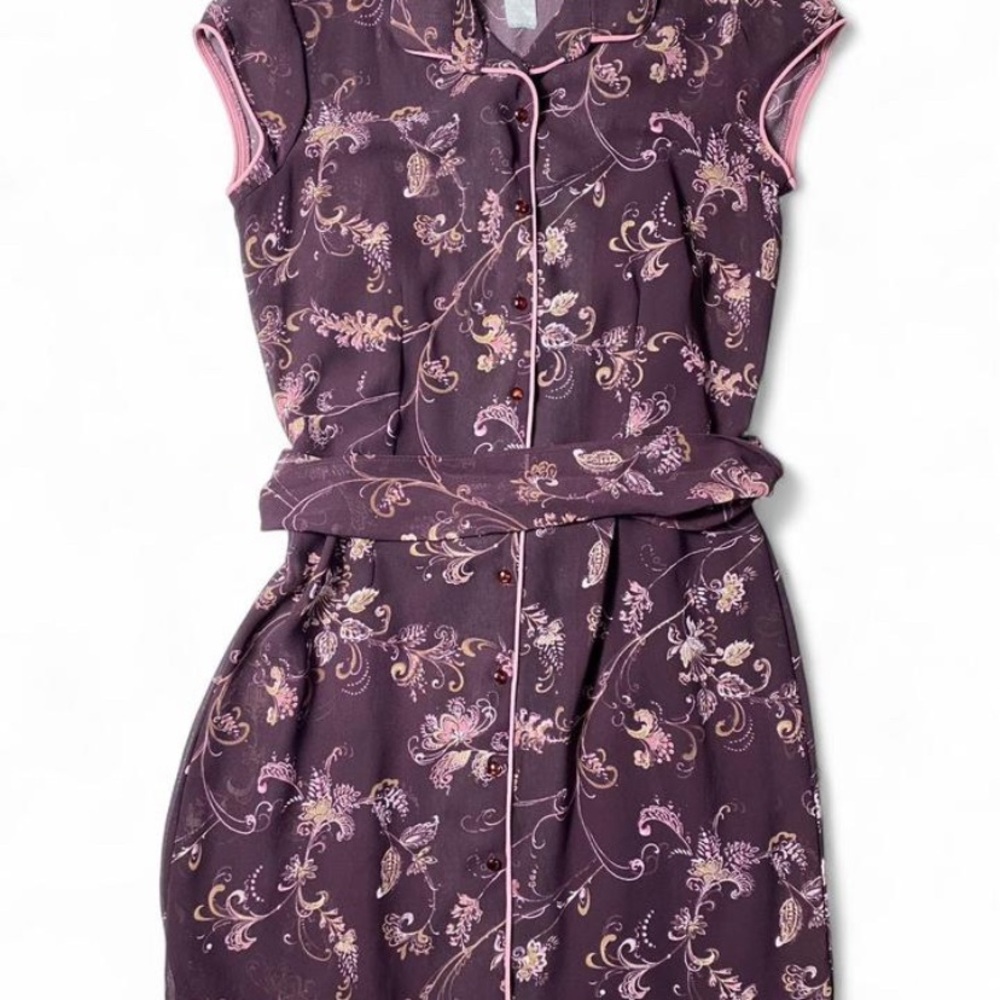 City Triangles Purple Floral Mini Dress